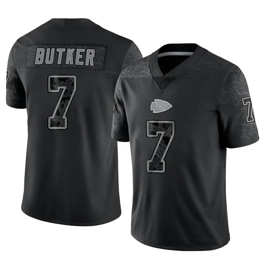 harde KC.Chiefs #7 Harrison Butker Player Black RFLCTV Limited Stitched Jerseys