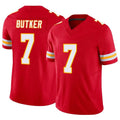 harde KC.Chiefs #7 Harrison Butker Player Red Vapor F.U.S.E. Limited Stitched Jerseys