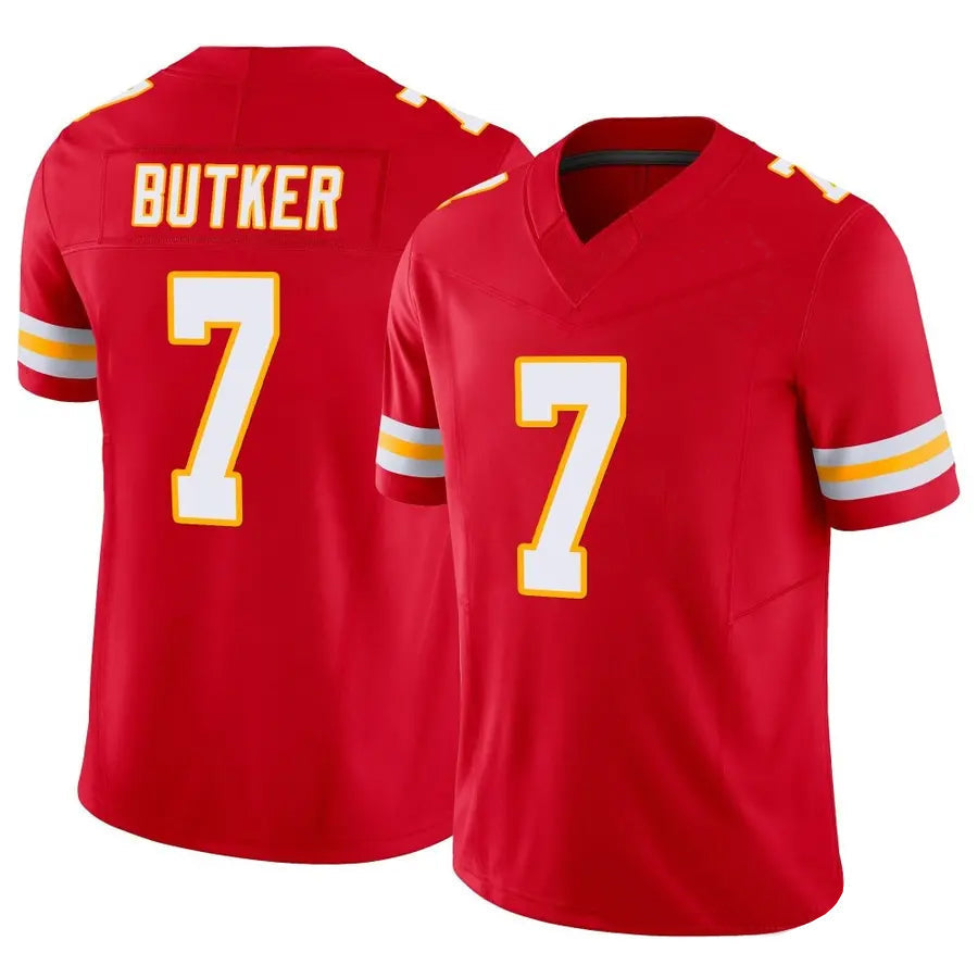 harde KC.Chiefs #7 Harrison Butker Player Red Vapor F.U.S.E. Limited Stitched Jerseys