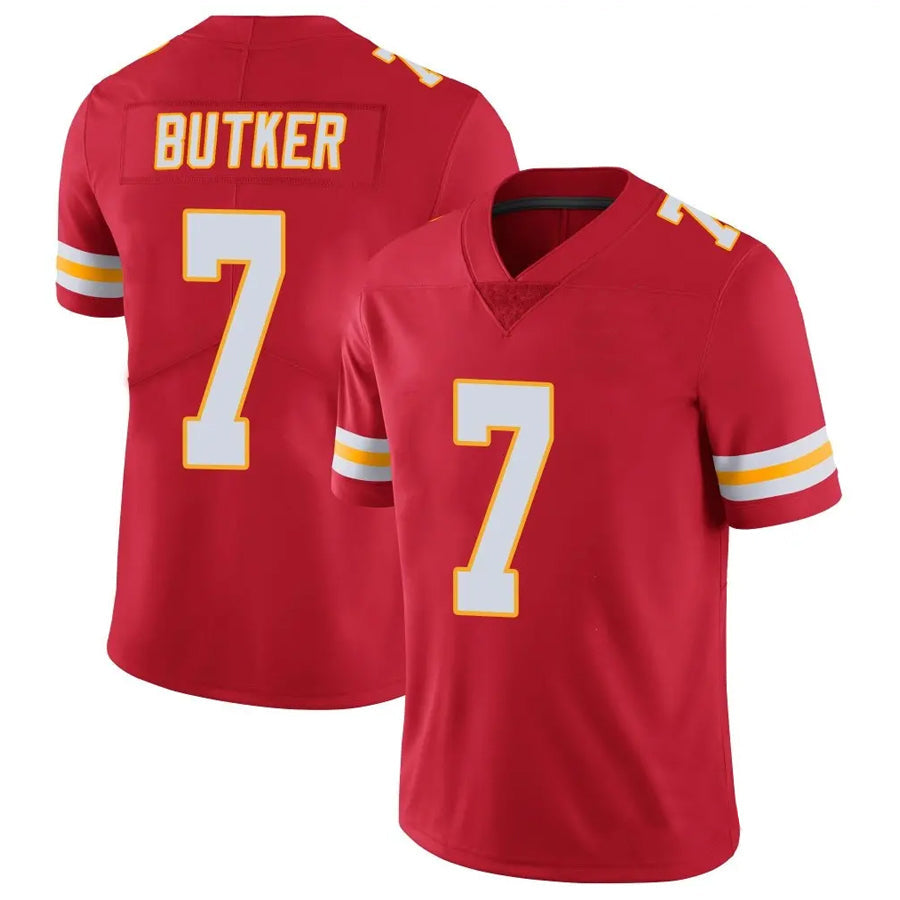harde KC.Chiefs #7 Harrison Butker Player Red Vapor Limited Stitched Jerseys