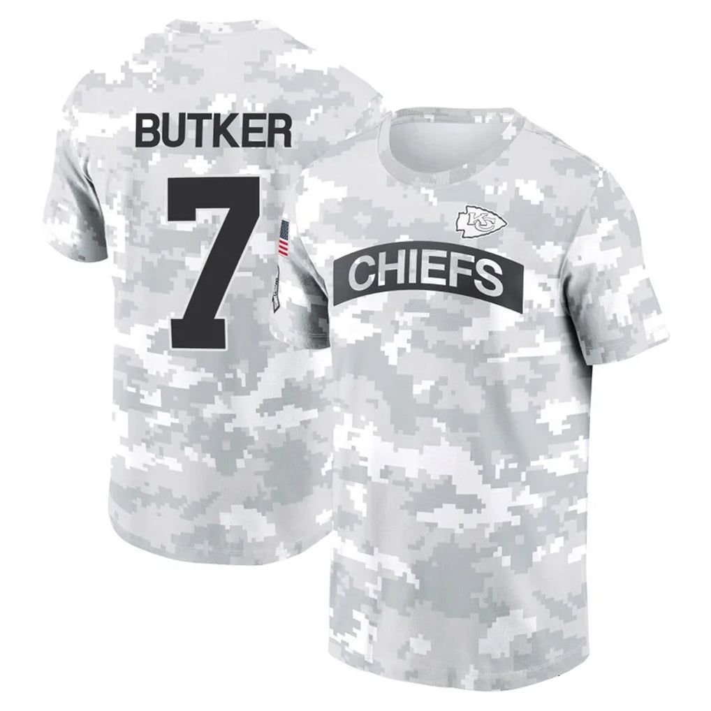 harde KC.Chiefs #7 Harrison Butker Player Salute to Service Hoodies & T-Shirts Stitched Jerseys