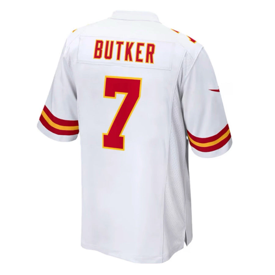 harde KC.Chiefs #7 Harrison Butker Player White Home Game Stitched Jerseys