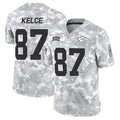 harde KC.Chiefs #87 Travis Kelce Player Arctic Camo Salute to Service Limited Stitched Jerseys