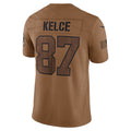 harde KC.Chiefs #87 Travis Kelce Player Brown Salute To Service Limited Stitched Jerseys