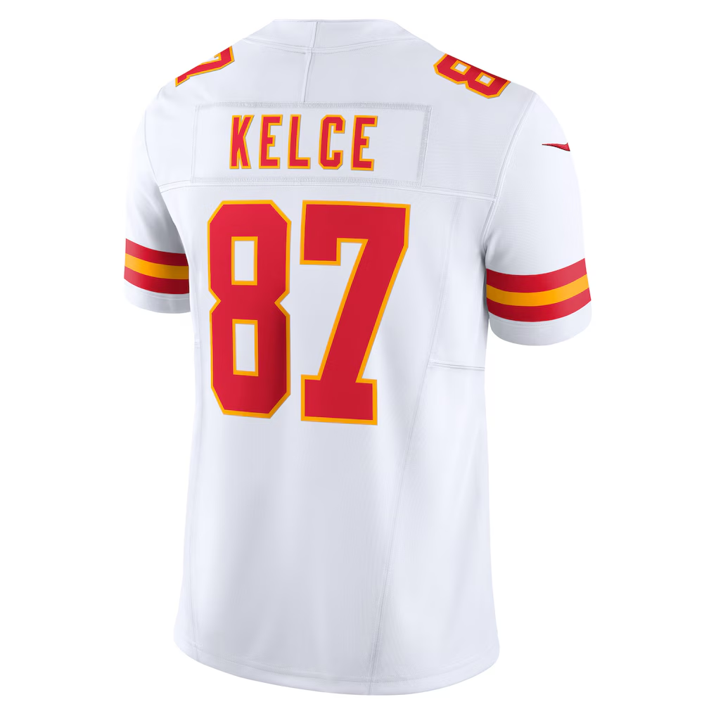 harde KC.Chiefs #87 Travis Kelce White Vapor F.U.S.E. Limited Stitched Jerseys