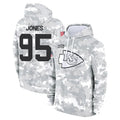 harde KC.Chiefs #95 Chris Jones Player Arctic Camo Salute to Service Hoodies Stitched Jerseys
