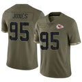 harde KC.Chiefs #95 Chris Jones Player Olive Salute To Service Stitched Jerseys