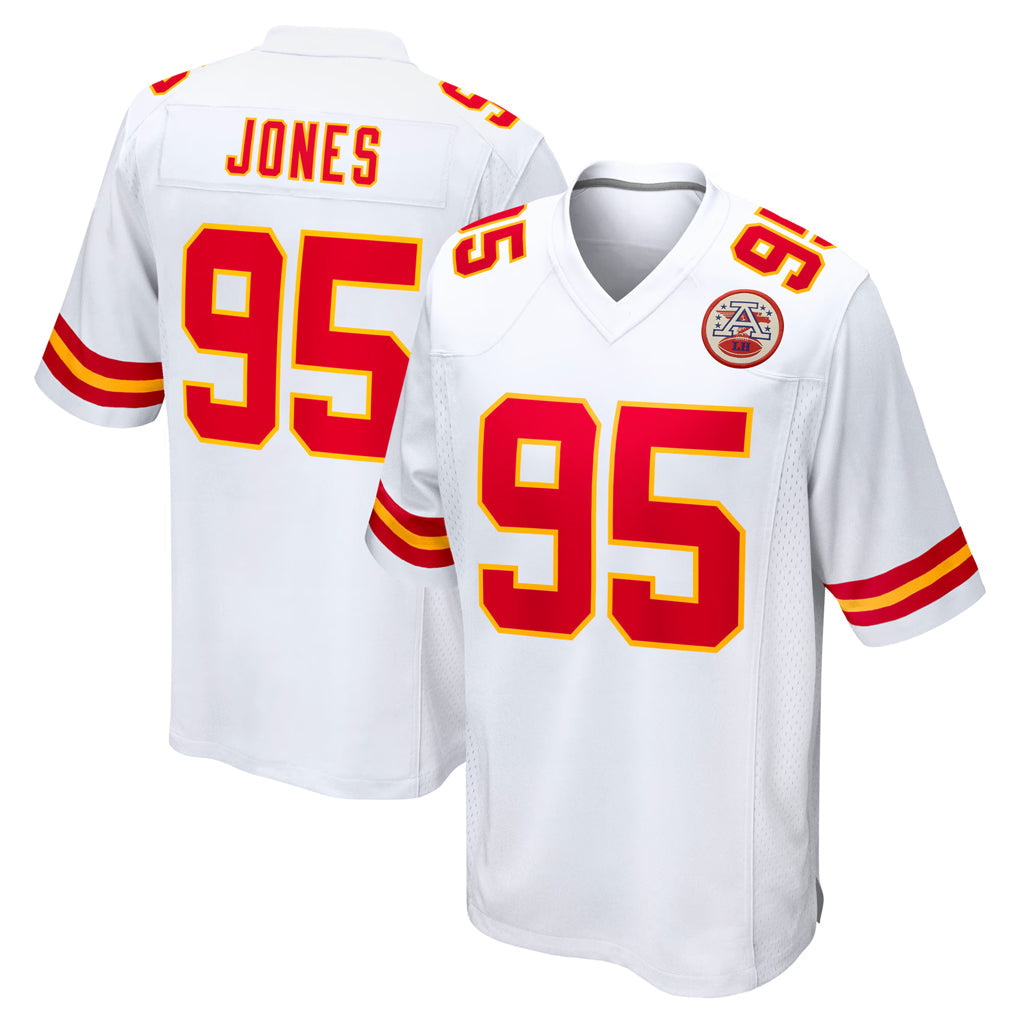 harde KC.Chiefs #95 Chris Jones Player White Home Game Stitched Jerseys