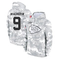 harde KC.Chiefs #9 Kenneth Walker III Player Arctic Camo Salute to Service Hoodies Limited Game Stitched Jerseys