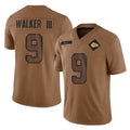 harde KC.Chiefs #9 Kenneth Walker III Player Brown Salute To Service Limited Stitched Jerseys
