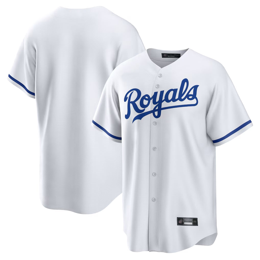 harde KC.Royals Player White Home Game Blank Player Stitched Jerseys