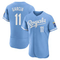 harde KC.Royals #11 Maikel Garcia Player Light Blue Alt Limited Elite Home Stitched Jerseys