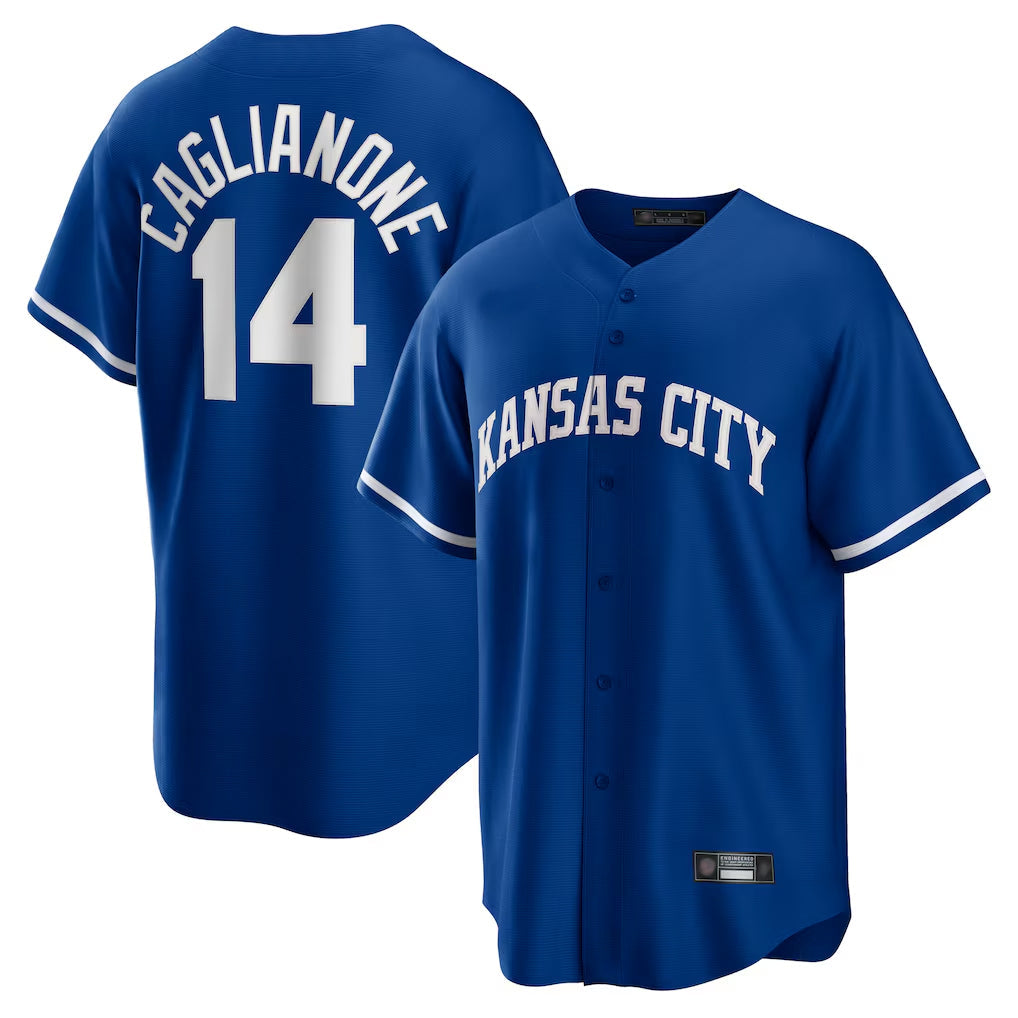 harde KC.Royals #14 Jac Caglianone Player Royal Game Home Stitched Jerseys