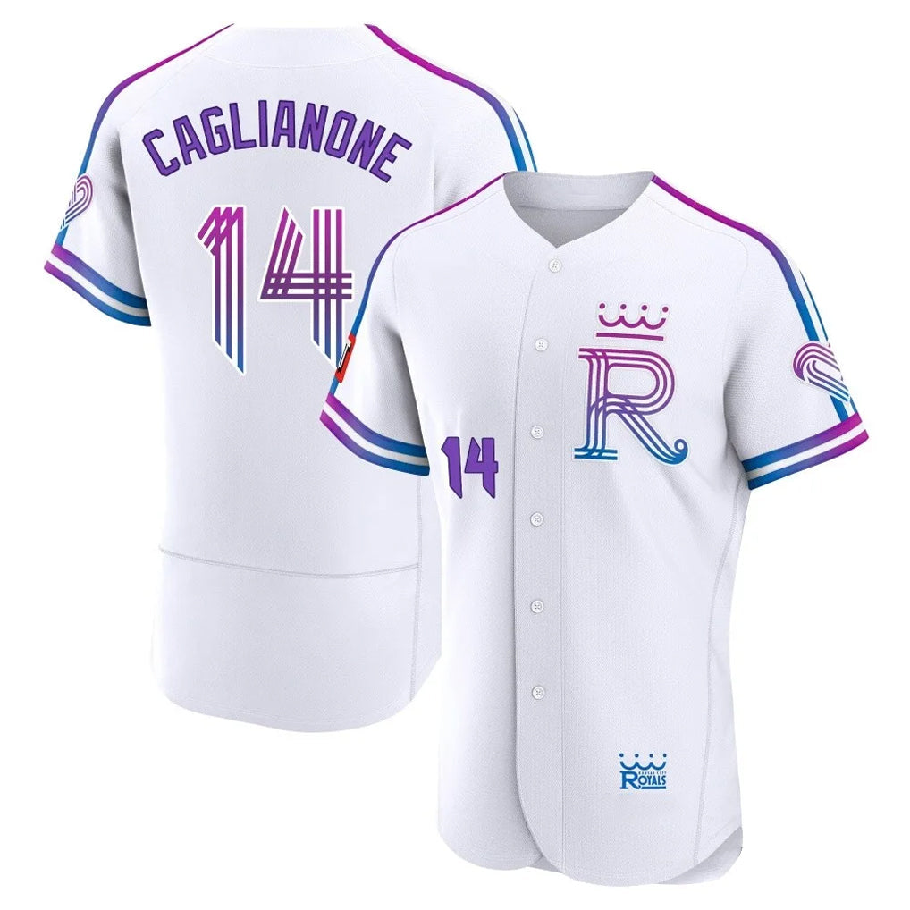 harde KC.Royals #14 Jac Caglianone Player White 2026 City Connect Limited Elite Home Stitched Jerseys