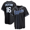 harde KC.Royals #16 Bo Jackson Player Black Carbon Fashion Home Game Stitched Jerseys