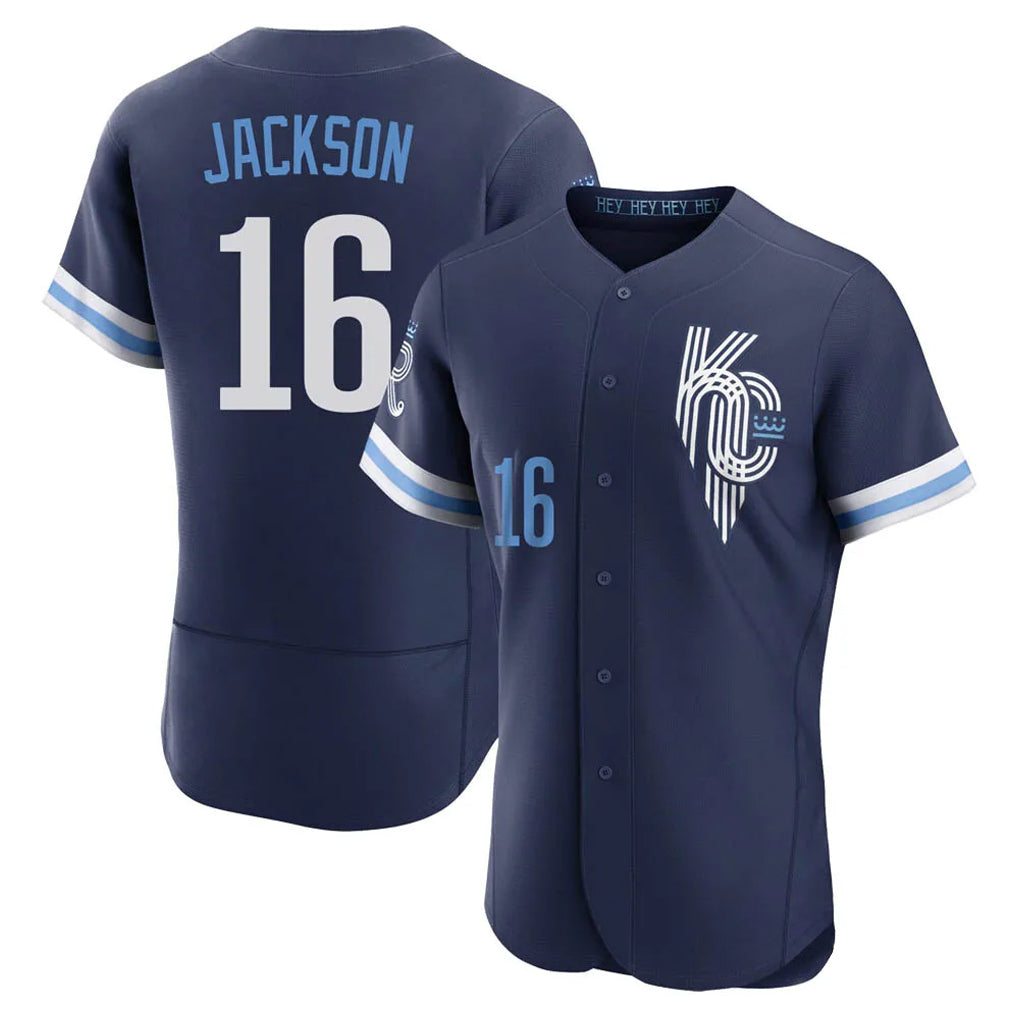 harde KC.Royals #16 Bo Jackson Player Navy City Connect Limited Elite Home Stitched Jerseys