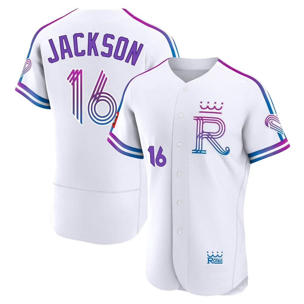 harde KC.Royals #16 Bo Jackson Player White 2026 City Connect Limited Elite Home Stitched Jerseys