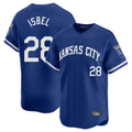 harde KC.Royals #28 Kyle Isbel Player Royal Limited Home Stitched Jerseys