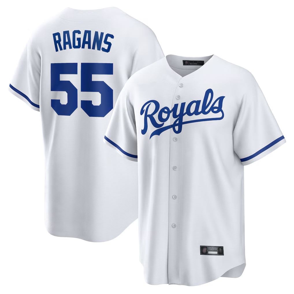 harde KC.Royals #55 Cole Ragans Player White Home Game Stitched Jerseys