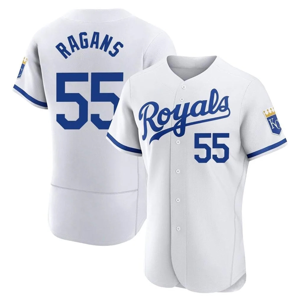 harde KC.Royals #55 Cole Ragans Player White Limited Elite Home Game Stitched Jerseys