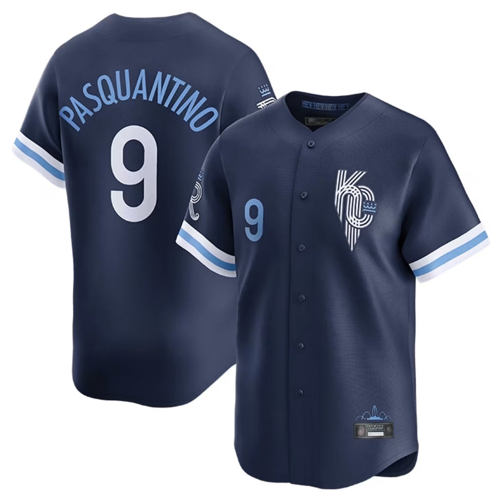 harde KC.Royals #9 Vinnie Pasquantino Player Navy City Connect Limited Home Stitched Jerseys