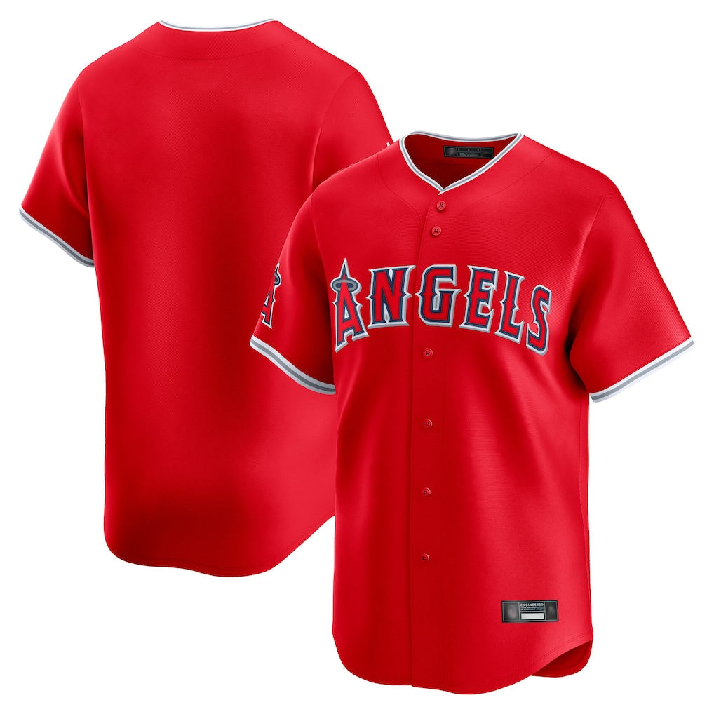 harde LA.Angels Red Home Limited Blank Player Stitched Jerseys
