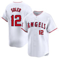 harde LA.Angels #12 Jorge Soler Player White Limited Home Stitched Jerseys