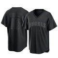 harde LA.Angels #16 Yusei Kikuchi Player Black Pitch Fashion T-shirt Stitched Jerseys