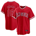 harde LA.Angels #16 Yusei Kikuchi Player Red Home Game Stitched Jerseys