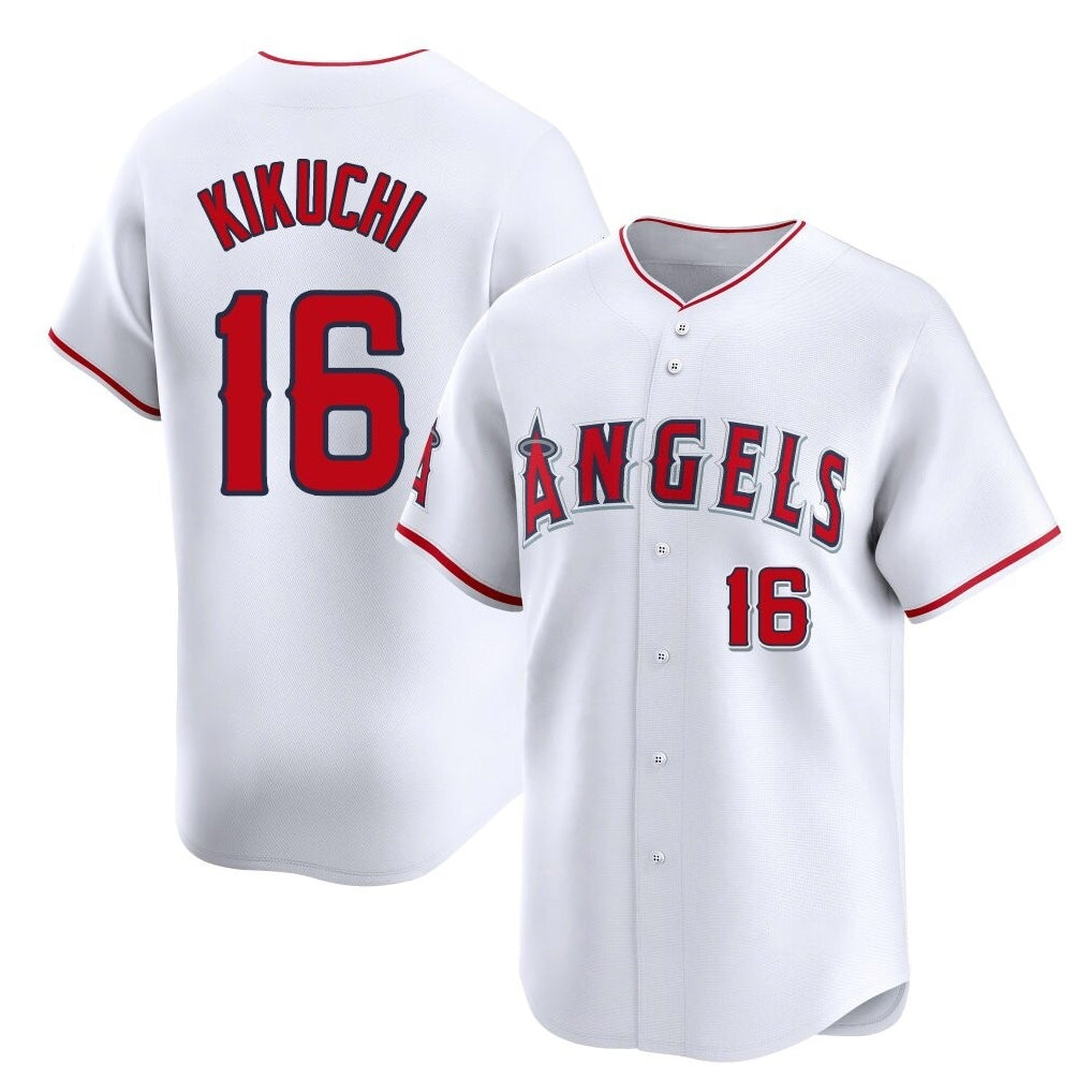 harde LA.Angels #16 Yusei Kikuchi Player White Limited Home Stitched Jerseys