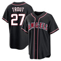 harde LA.Angels #27 Mike Trout Player Black Fashion Out Home Game Stitched Jerseys