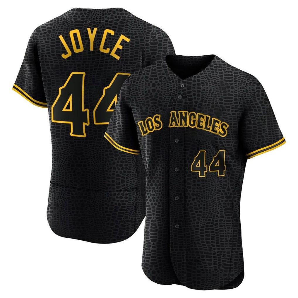harde LA.Angels #44 Ben Joyce Player Black Snake Skin City Limited Elite Home Stitched Jerseys
