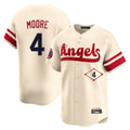harde LA.Angels #4 Christian Moore Player Cream City Connect Limited Home Stitched Jerseys