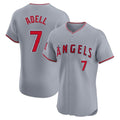 harde LA.Angels #7 Jo Adell Player Gray Home Limited Elite Stitched Jerseys