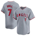 harde LA.Angels #7 Jo Adell Player Gray Home Limited Stitched Jerseys