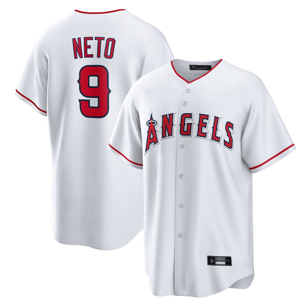 harde LA.Angels #9 Zach Neto Player White Home Game Stitched Jerseys