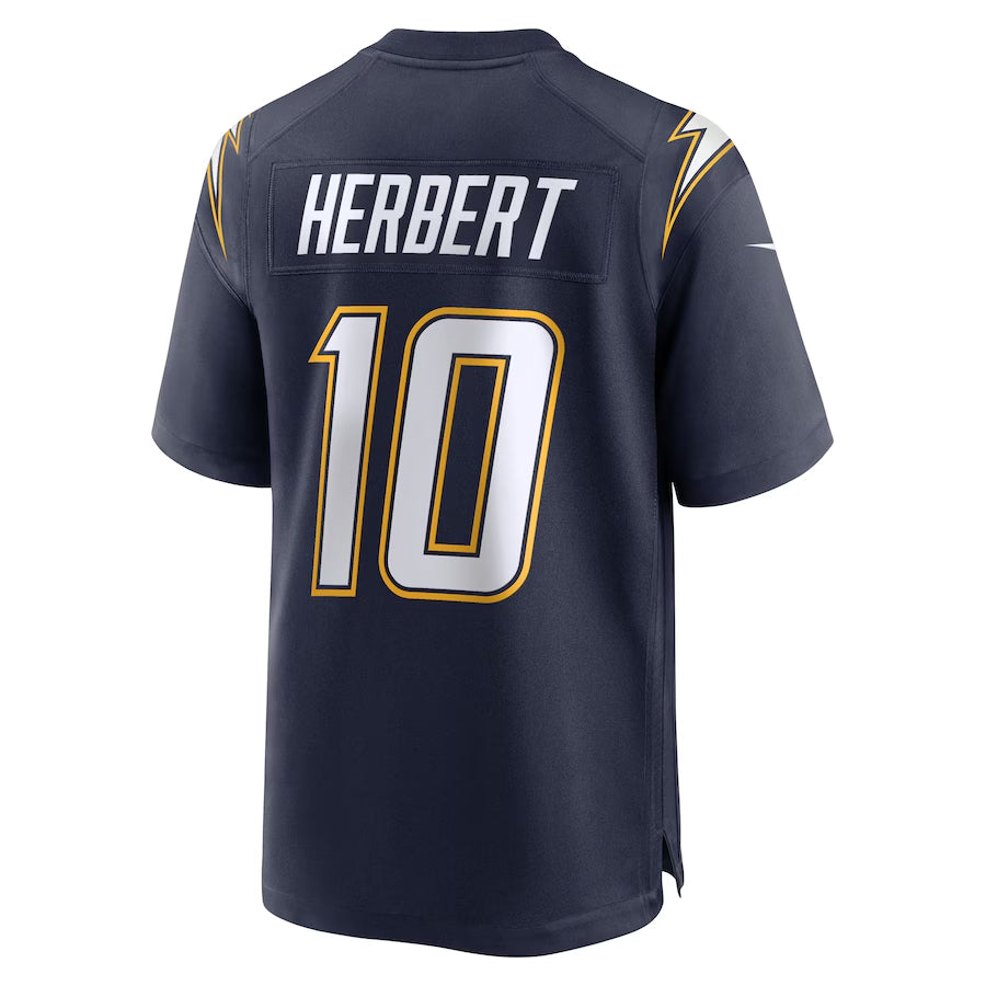 harde LA.Chargers #10 Justin Herbert Player Navy Home Game Stitched Jerseys
