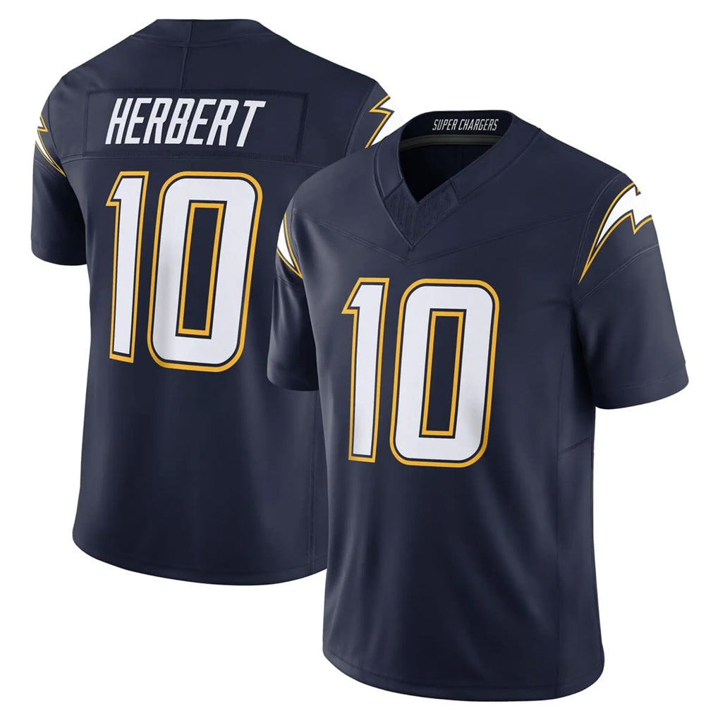 harde LA.Chargers #10 Justin Herbert Player Navy Vapor F.U.S.E. Limited Home Game Stitched Jerseys