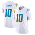 harde LA.Chargers #10 Justin Herbert Player White Limited Vapor Untouchable Home Game Stitched Jerseys