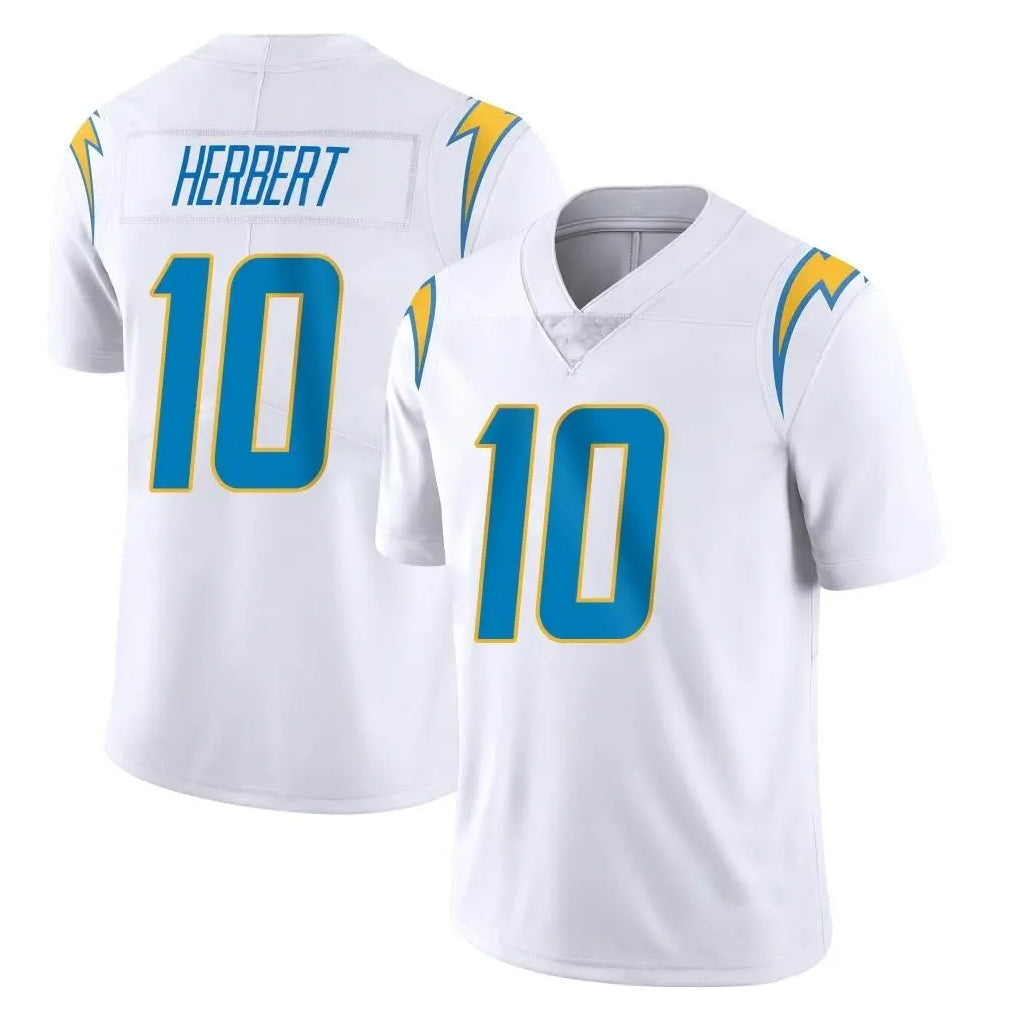 harde LA.Chargers #10 Justin Herbert Player White Limited Vapor Untouchable Home Game Stitched Jerseys