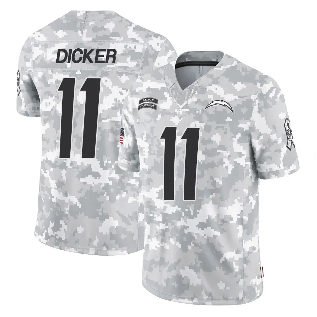 harde LA.Chargers #11 Cameron Dicker Player Arctic Camo Salute To Service Limited Game Stitched Jerseys