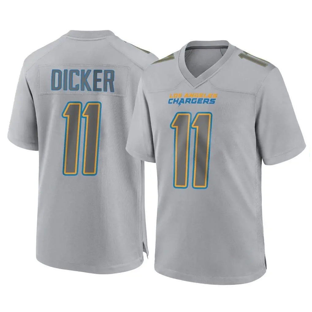 harde LA.Chargers #11 Cameron Dicker Player Gray Atmosphere Fashion Home Game Stitched Jerseys