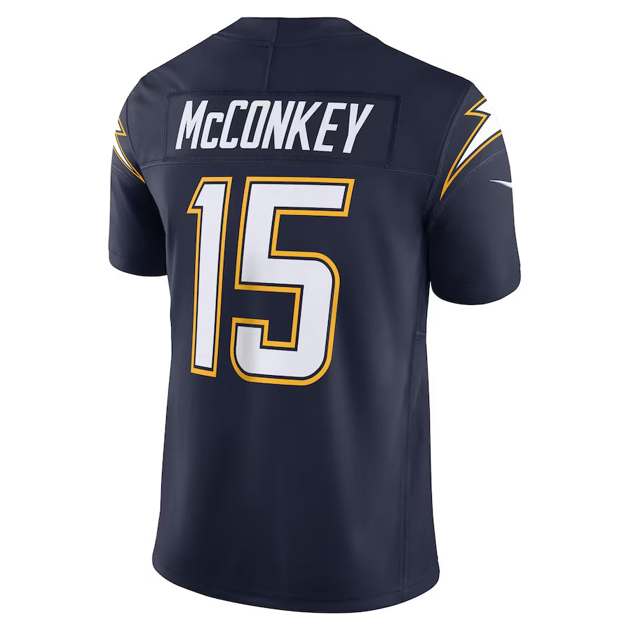harde LA.Chargers #15 Ladd McConkey Navy Vapor F.U.S.E. Limited Stitched Jerseys