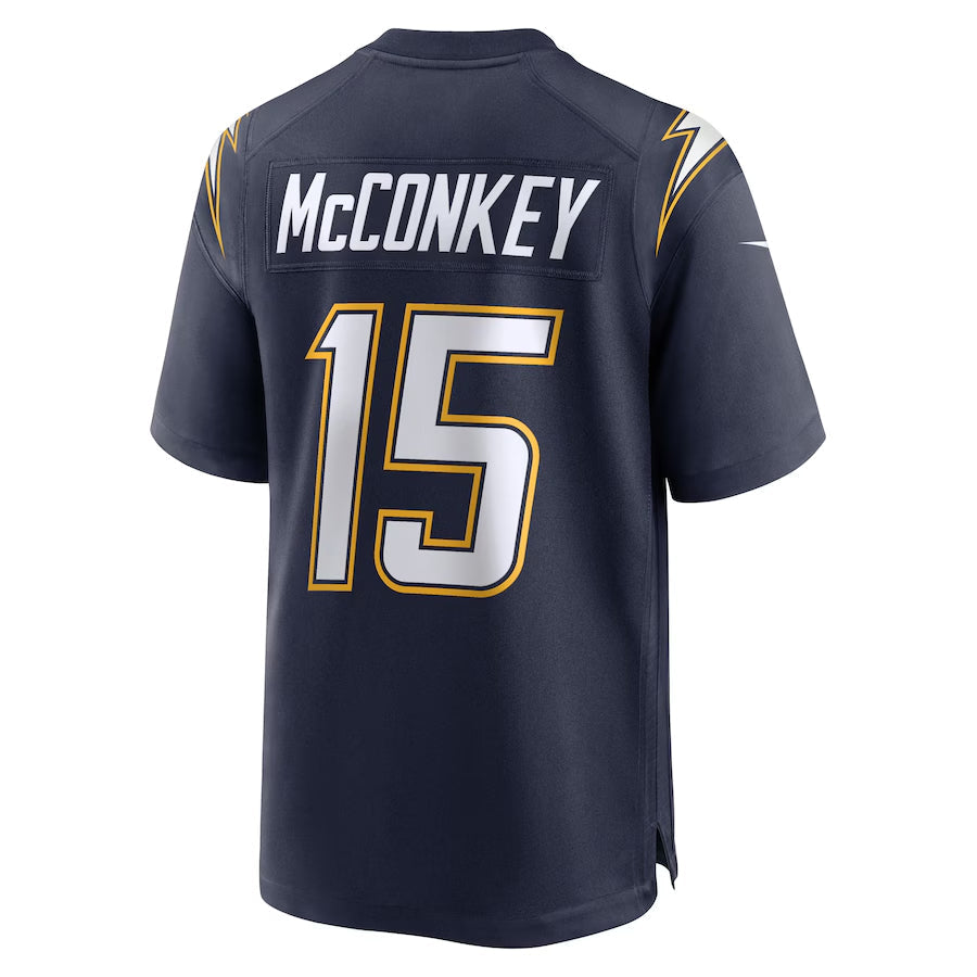 harde LA.Chargers #15 Ladd McConkey Player  Navy Game Stitched Jerseys