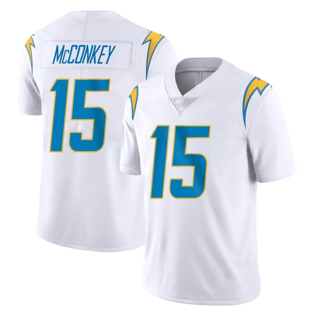 harde LA.Chargers #15 Ladd McConkey Player White Limited Vapor Untouchable Home Game Stitched Jerseys