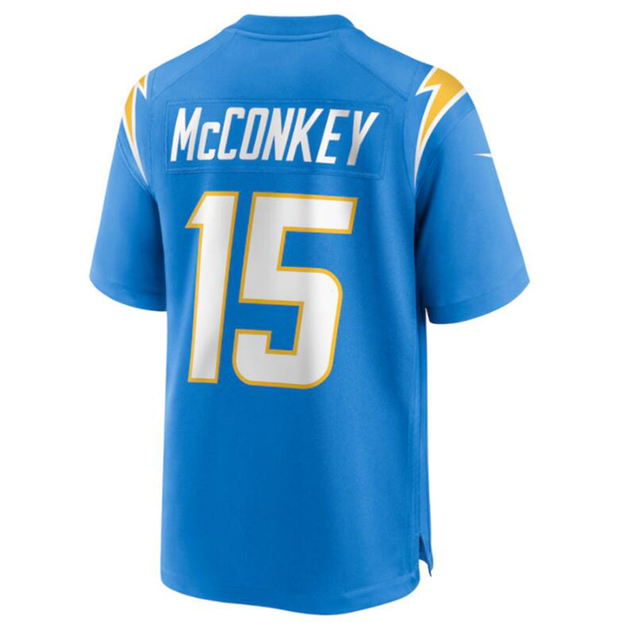 harde LA.Chargers #15 Ladd McConkey Powder Blue 2024 Draft Player Game Jersey Stitched Jerseys