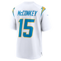 harde LA.Chargers #15 Ladd McConkey White Game Jersey Stitched Jersey