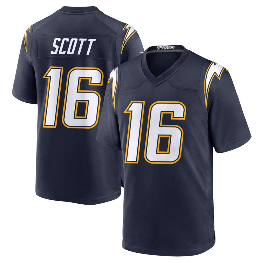 harde LA.Chargers #16 J.K. Scott Player Navy Alternate Home Game Stitched Jerseys