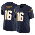 harde LA.Chargers #16 J.K. Scott Player Navy Limited Vapor F.U.S.E. Home Game Stitched Jerseys