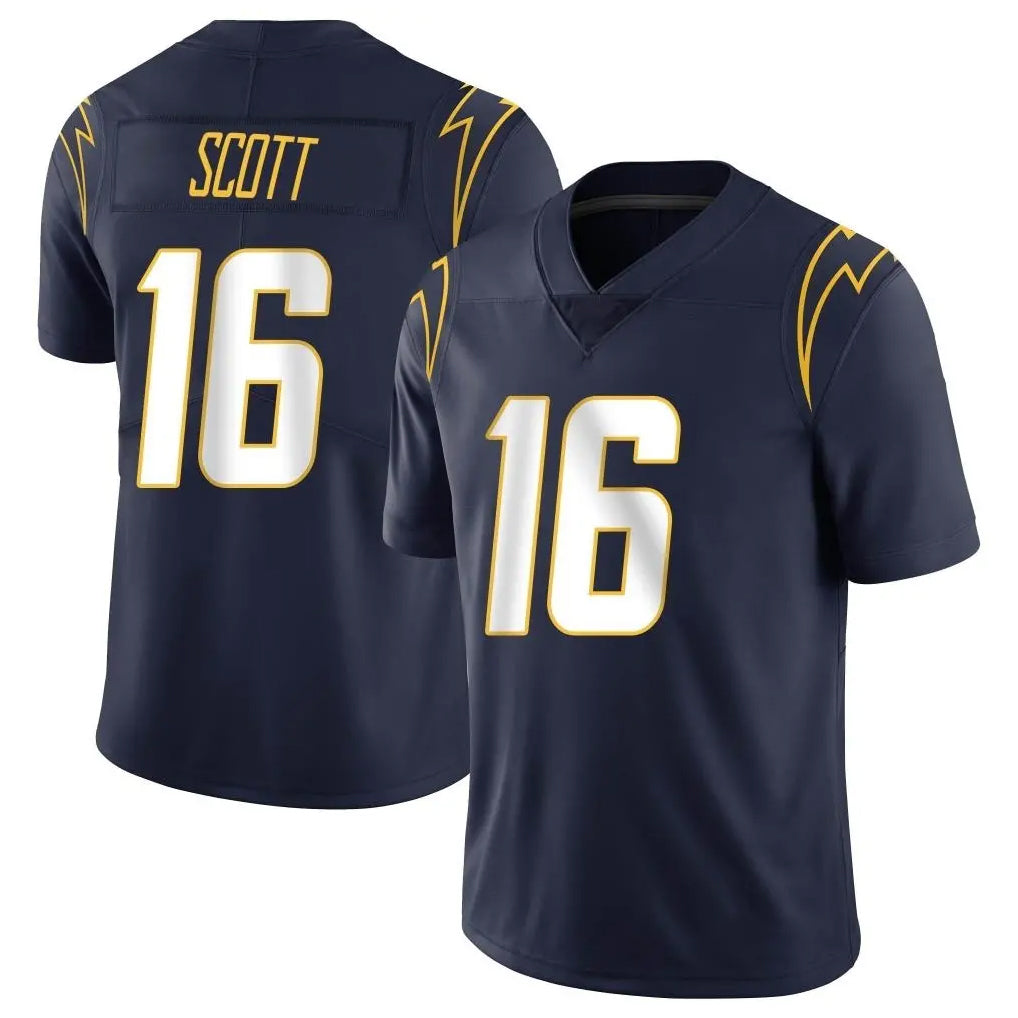 harde LA.Chargers #16 J.K. Scott Player Navy Limited Vapor Untouchable Home Game Stitched Jerseys